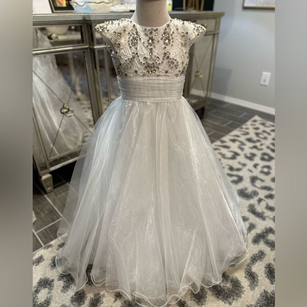 NWT Sherri Hill Littles Size 6 Ivory Pageant Dress